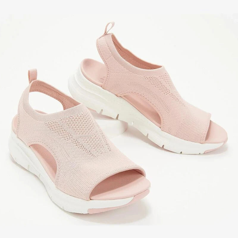 Women Summer Shoes 2024 Mesh Fish Platform Sandals Women's Open Toe Wedge Sandals Ladies Light Casual Shoes Zapatillas Mujer