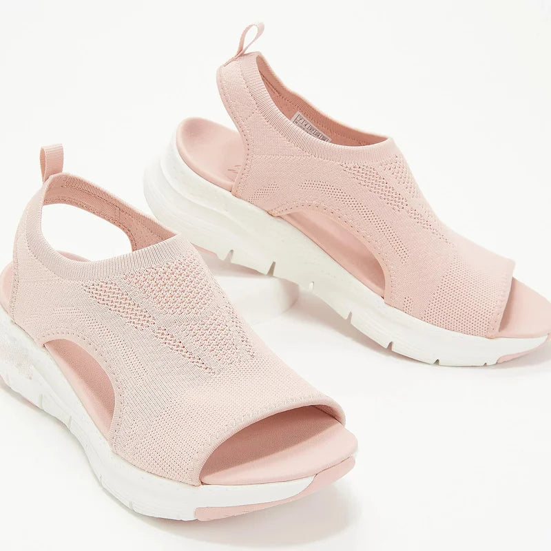 Women Summer Shoes 2024 Mesh Fish Platform Sandals Women's Open Toe Wedge Sandals Ladies Light Casual Shoes Zapatillas Mujer