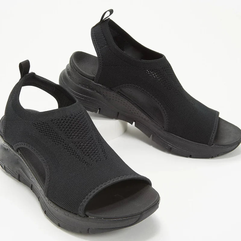 Women Summer Shoes 2024 Mesh Fish Platform Sandals Women's Open Toe Wedge Sandals Ladies Light Casual Shoes Zapatillas Mujer